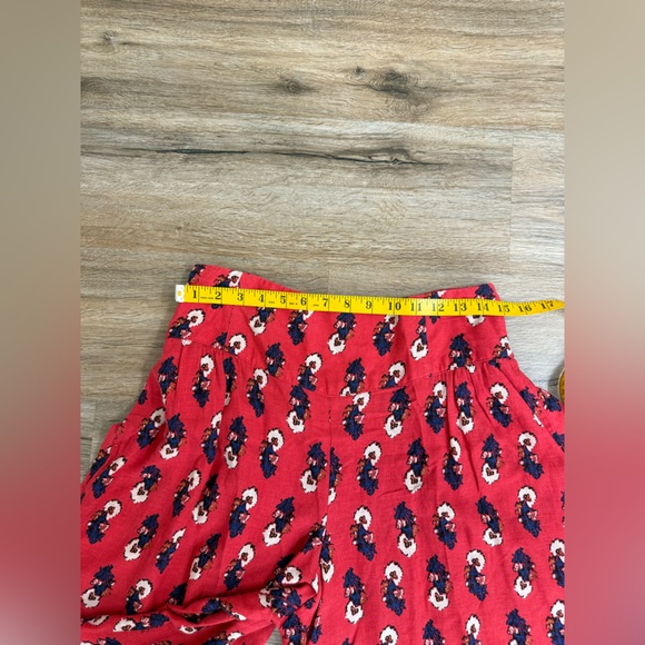 Free People Pink Floral Ultra Wide Leg Pants Size M - Picture 11 of 12